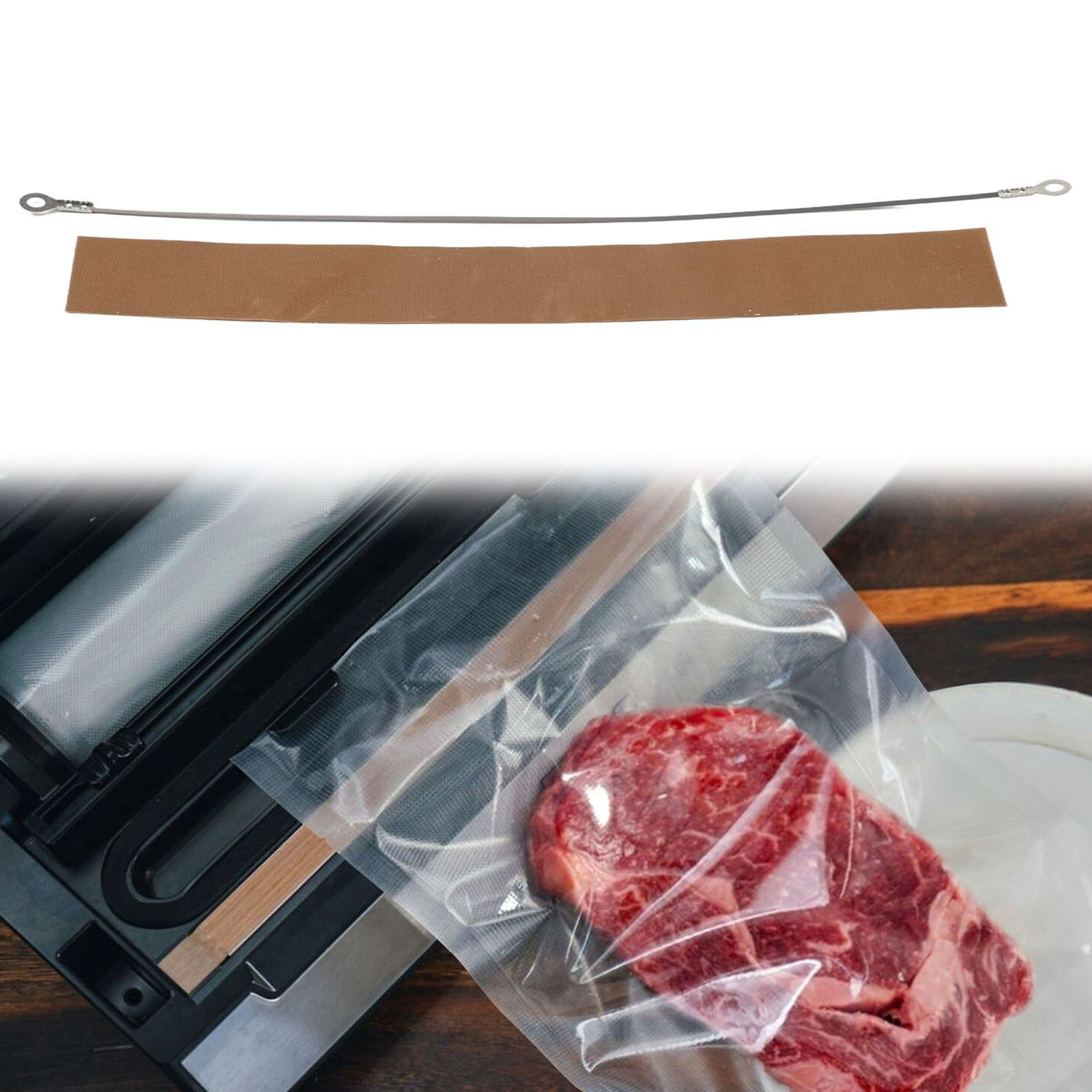 Plastic Bag Impulse Heat Sealer - Impulse-Sealer Ersatz-Heizdraht mit Hochtemperatur-Isoliergewebe für Plastiktüten-Versiegelungsgeräte
