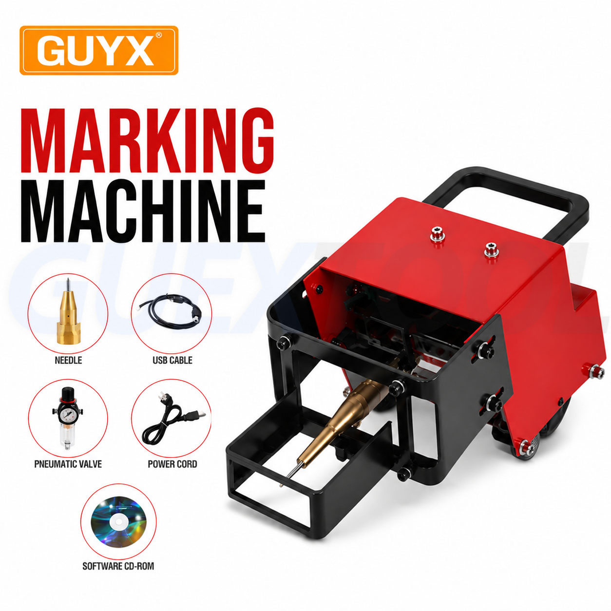 Fiber Laser Marking Machine 30W - Tragbare pneumatische Punktstrahl-Markierung maschine aus Metall