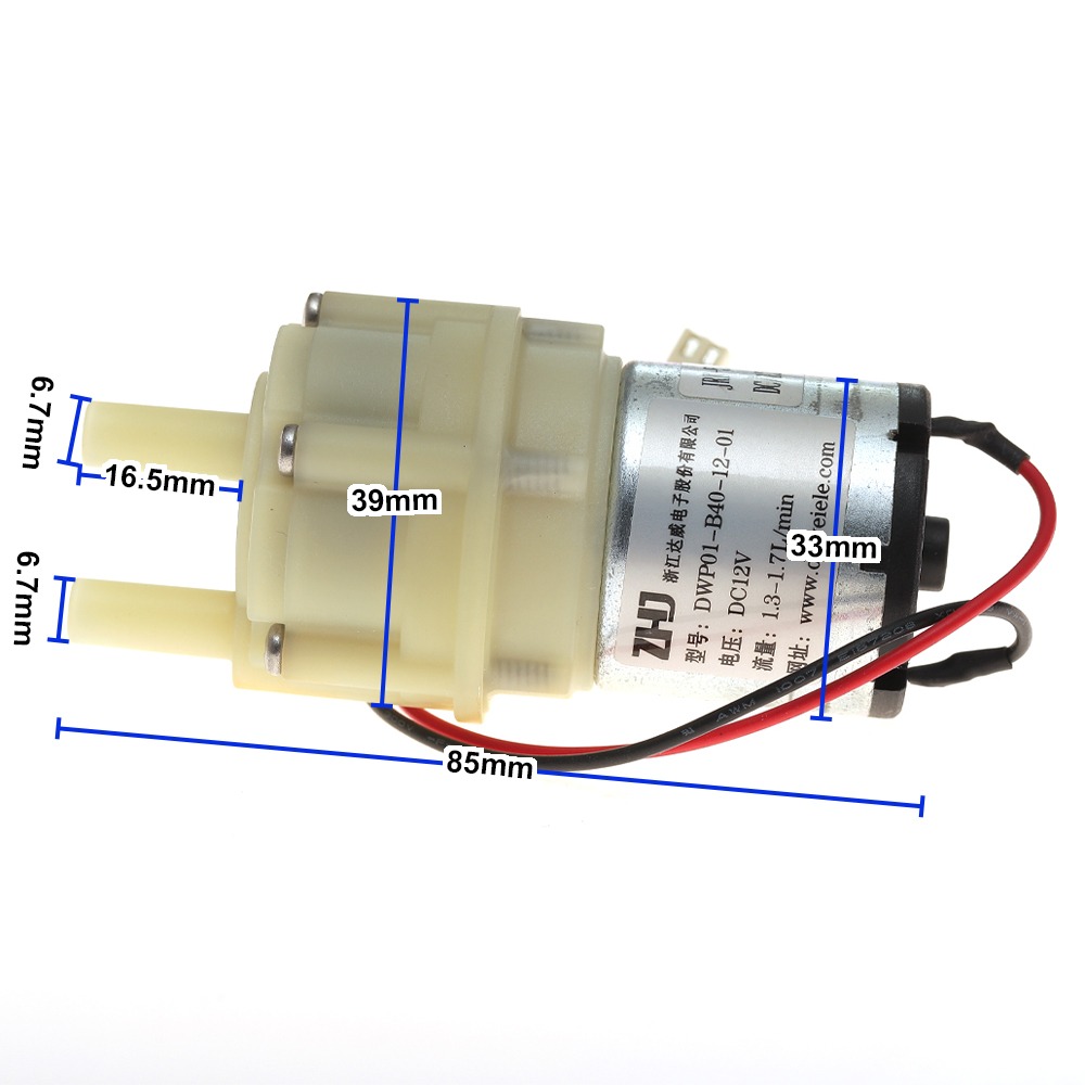 Mini Peristaltic Pump 12V - DC6-12V Kleine 528-Wasserpumpe mit Gleichstrommotor 1.