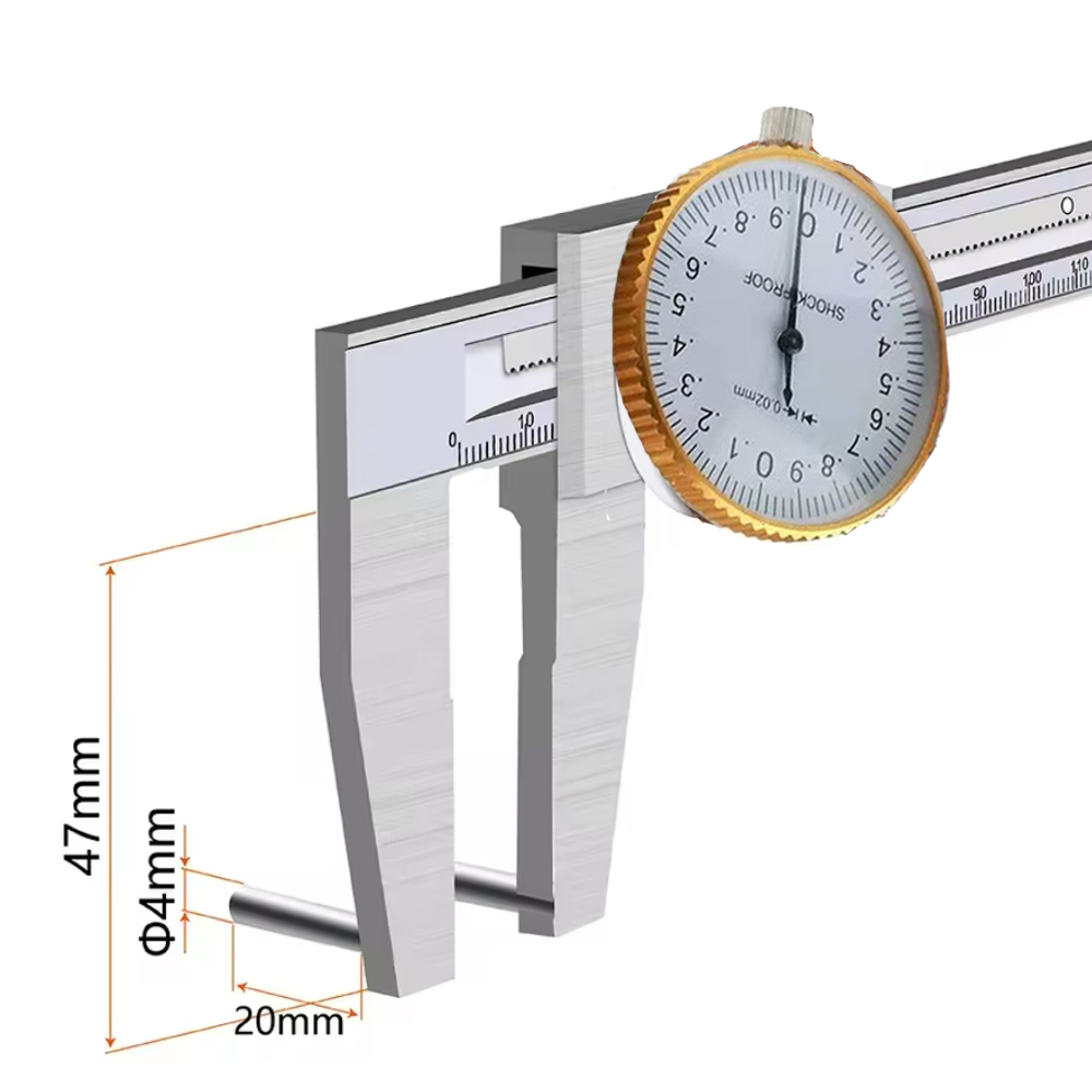Digital Caliper 150Mm Stainless Steel - Messbereich 0-150mm 0,01mm Präzisions-Edelstahl-Spezialmessgerät Innendurchmesser-Messwerkzeug Öffnungs-Digitalmessgerät