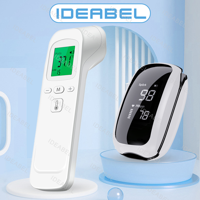 Pulse Oximeter Fingertip Rechargeable - Digitales Stirnthermometer, berührungsloses medizinisches Infrarot-Thermometer, Körpertemperatur,