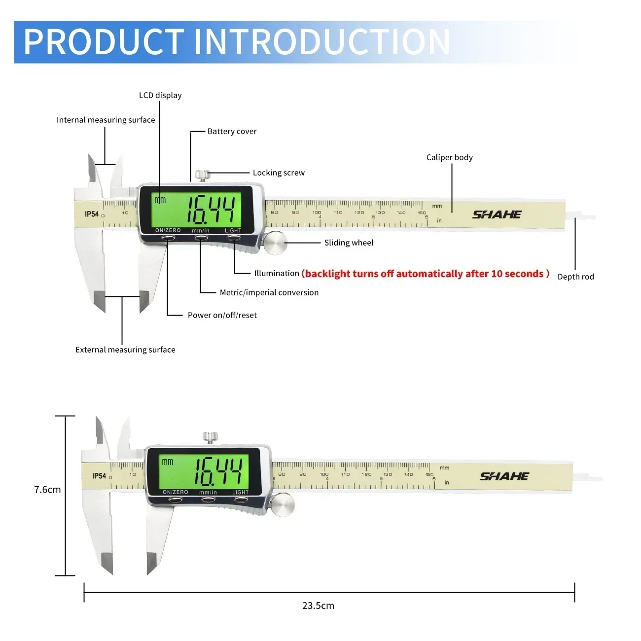 SHAHE Neuer digitaler Messschi – Digital Caliper 150Mm Stainless Steel Bewertung und Preis